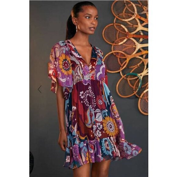 NWT Johnny Was Margareta Mini Dress Size Large Color Tavie Retail $365 - Picture 1 of 16